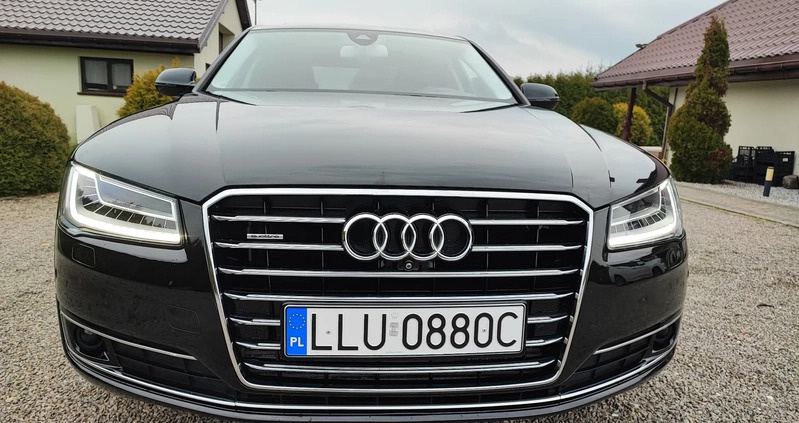 Audi A8 cena 127700 przebieg: 77200, rok produkcji 2015 z Łuków małe 379